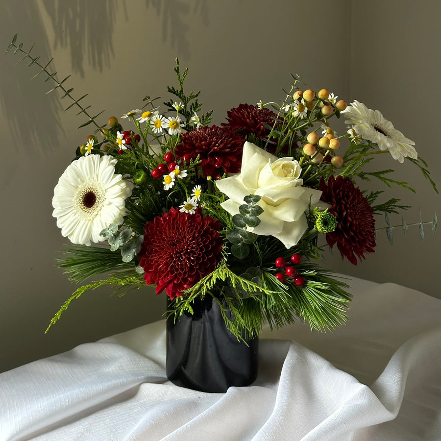 Winter Red and White Arrangement