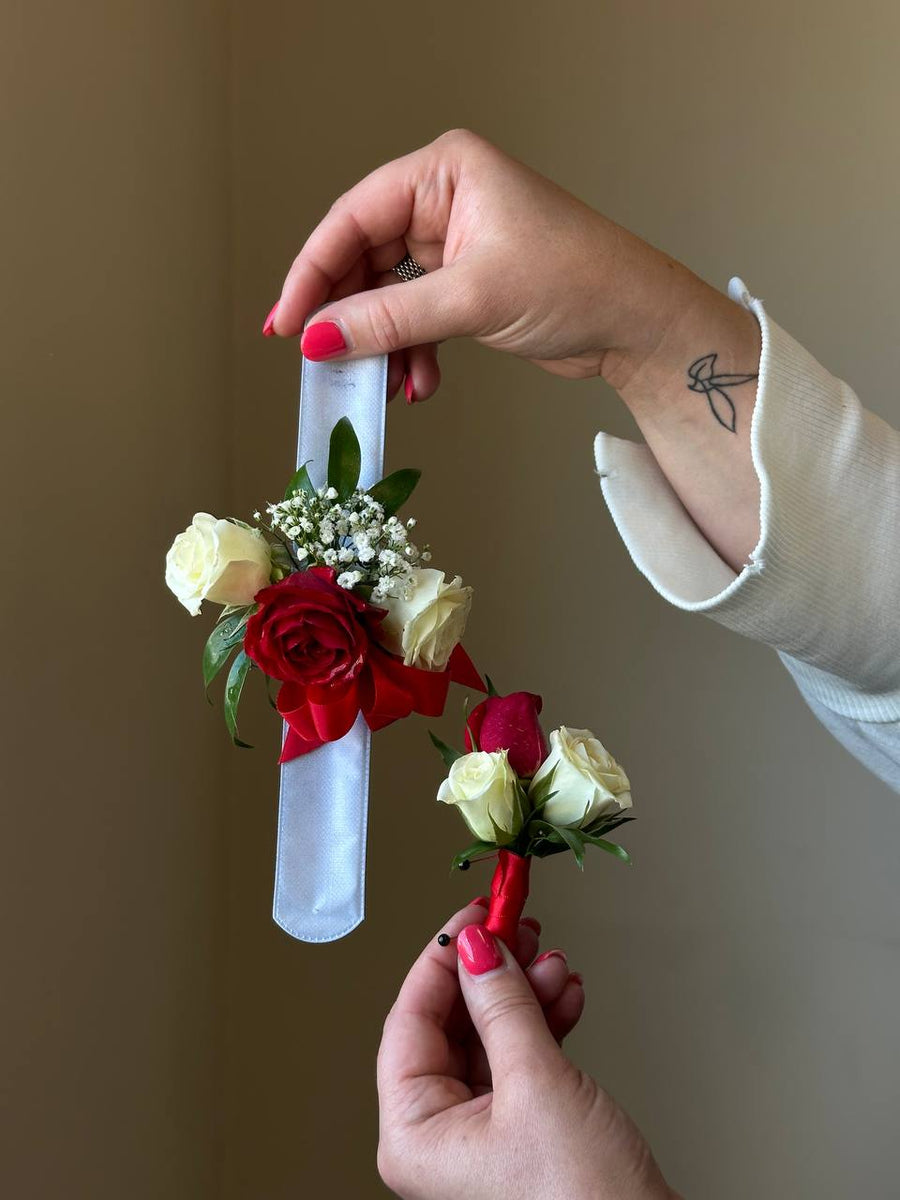 Graduation Corsage and Boutonniere Set