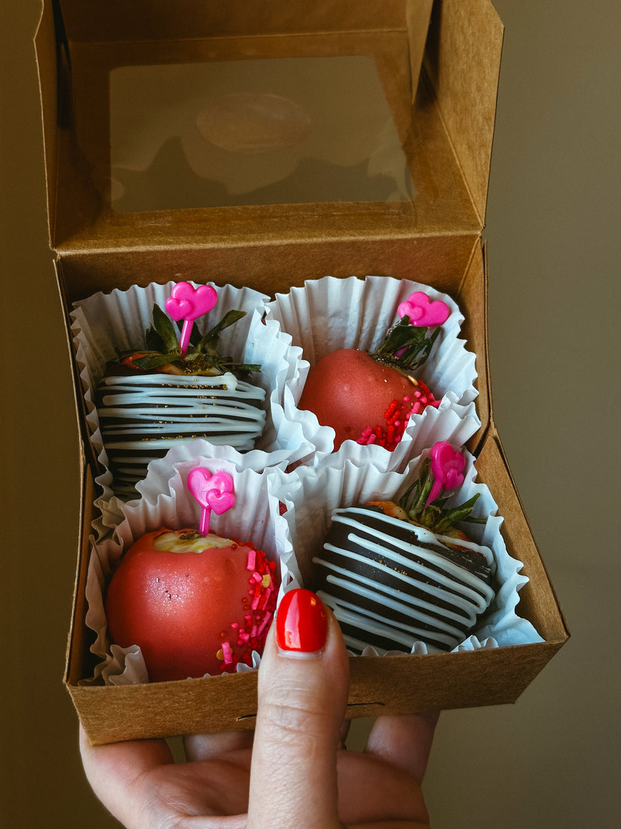 Box of 4 Chocolate-covered strawberries