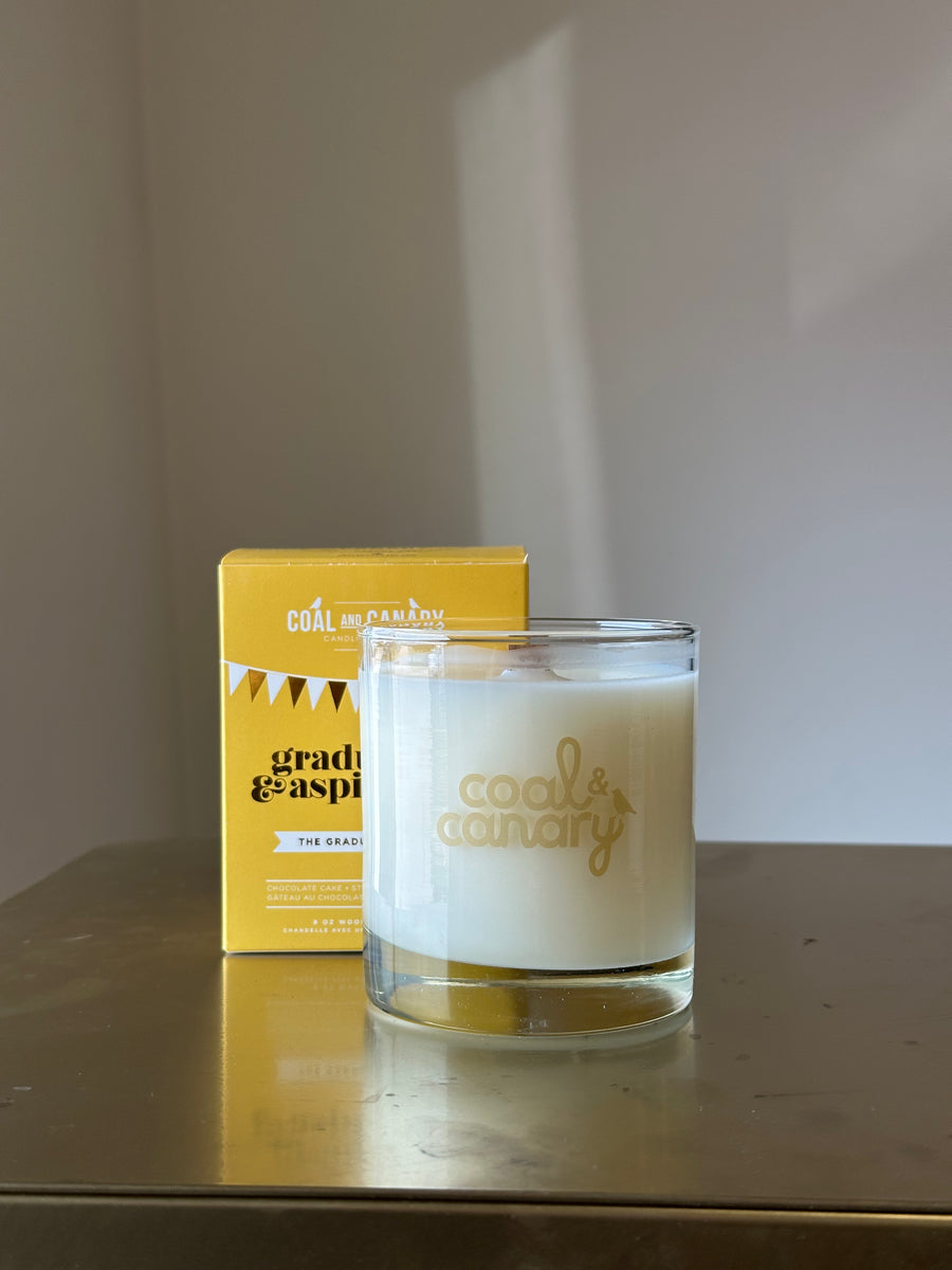 Graduations & Aspirations Coal & Canary Candle